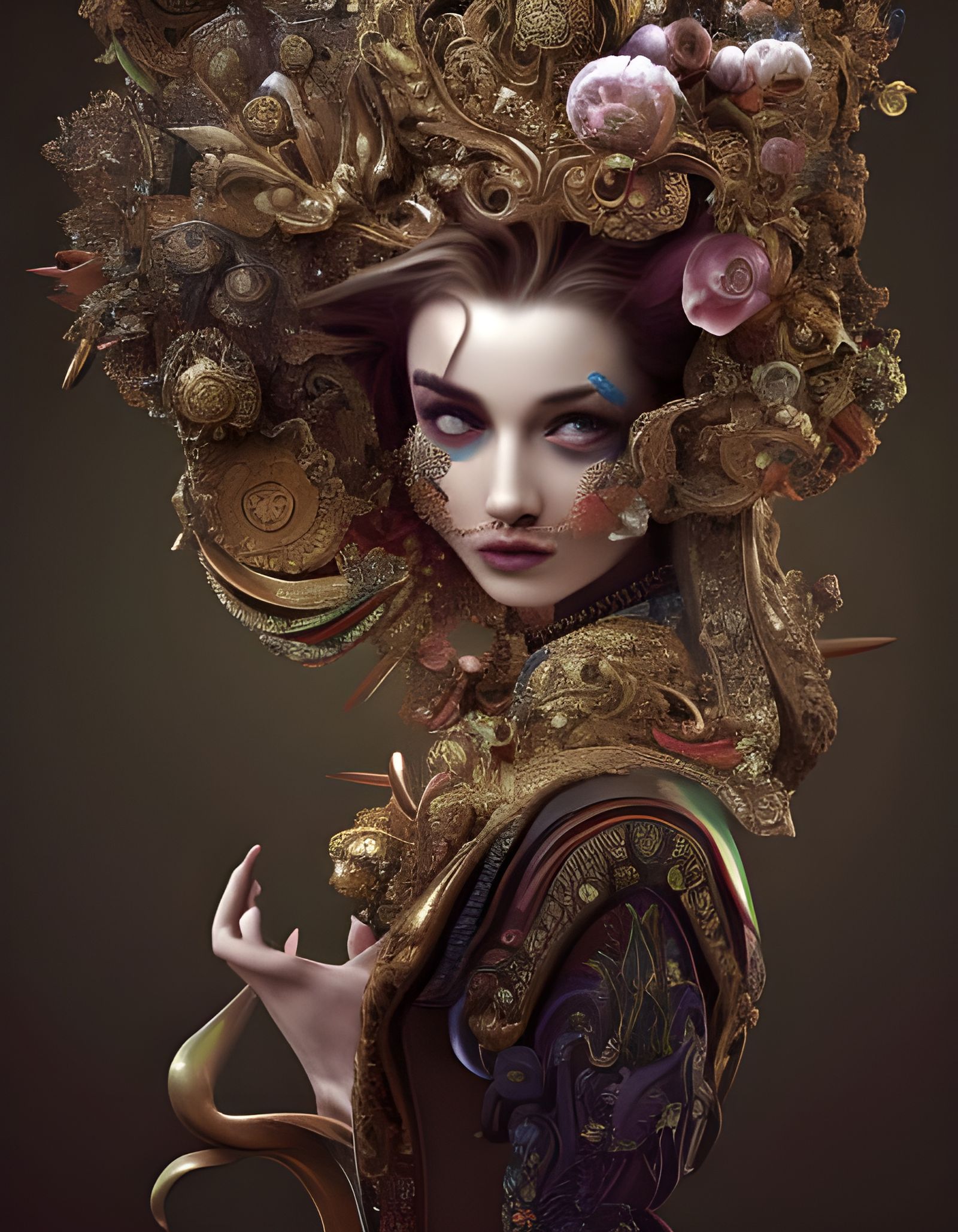 Hypermaximalist Ornate Composition in Rich Colors