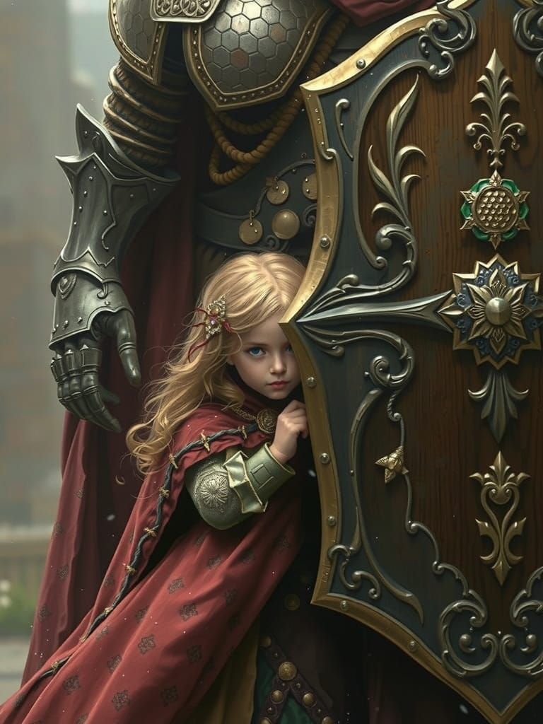 Delicate Princess Grasps Undead Knight's Cloak