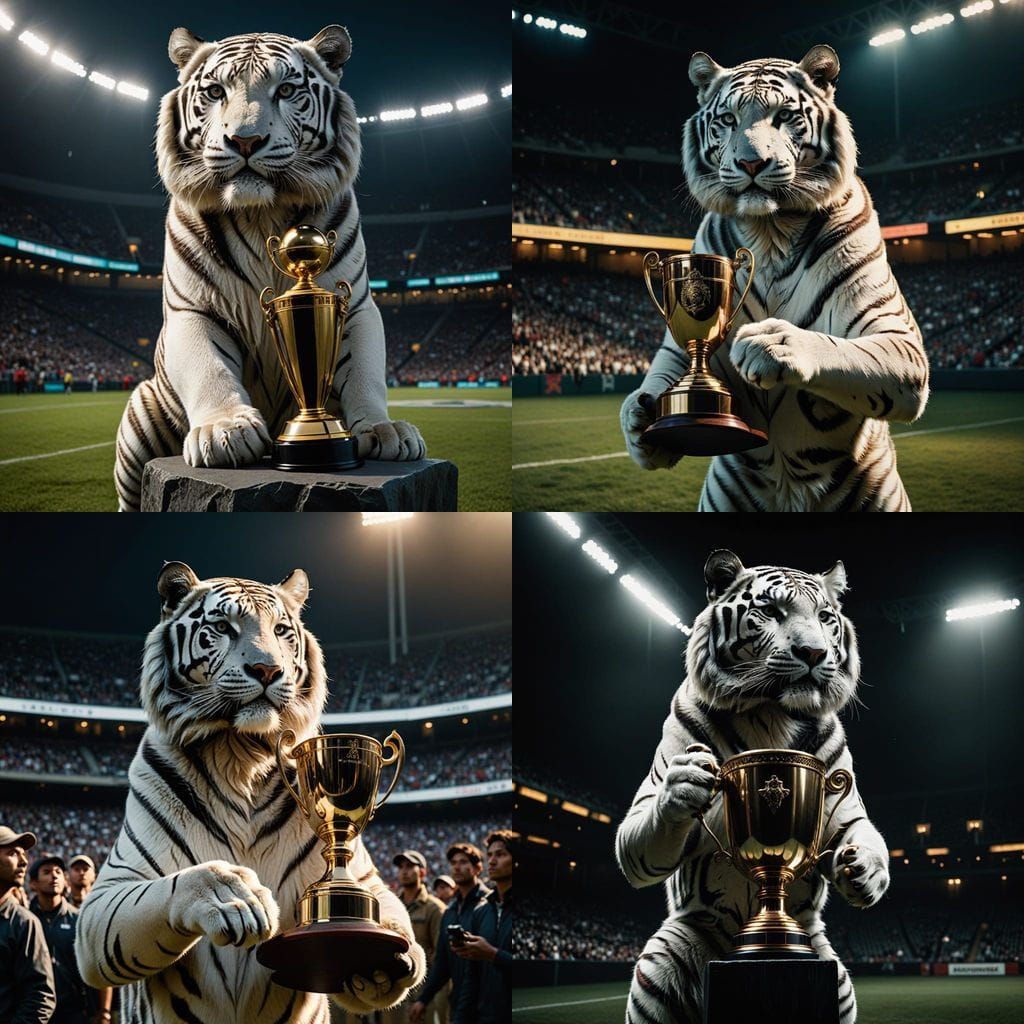 Cinematic White Tiger Triumph