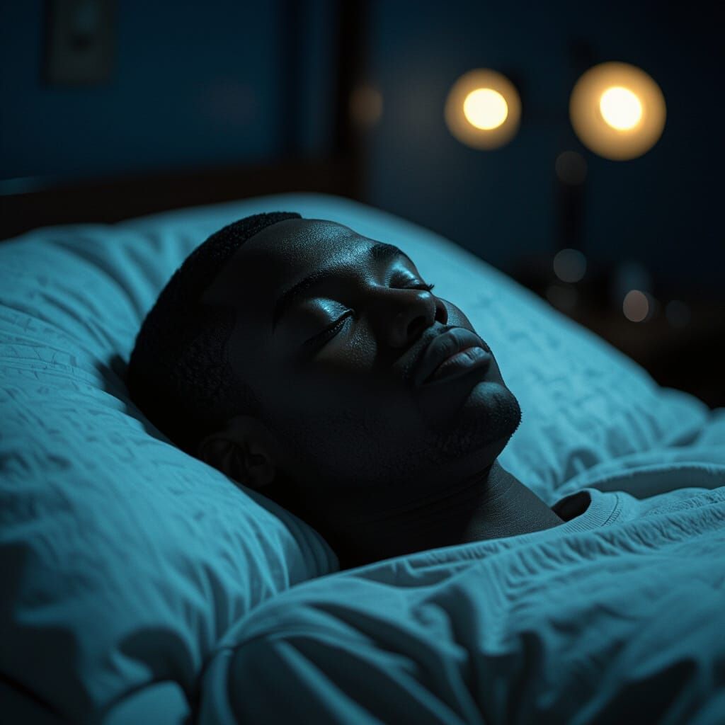 Rat Licking Bald Head in Dark Room: Cinematic Style