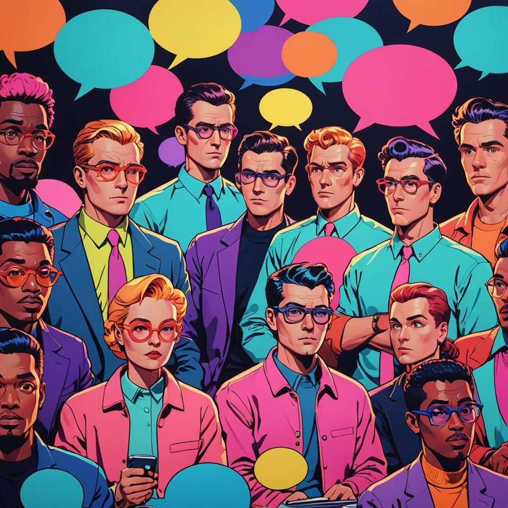 Emotional Henchmen in Vibrant Pop Art Sensitivity Training