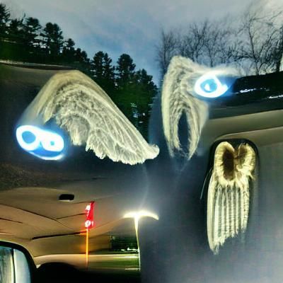 Angelic Wings Meet Demonic Eyes