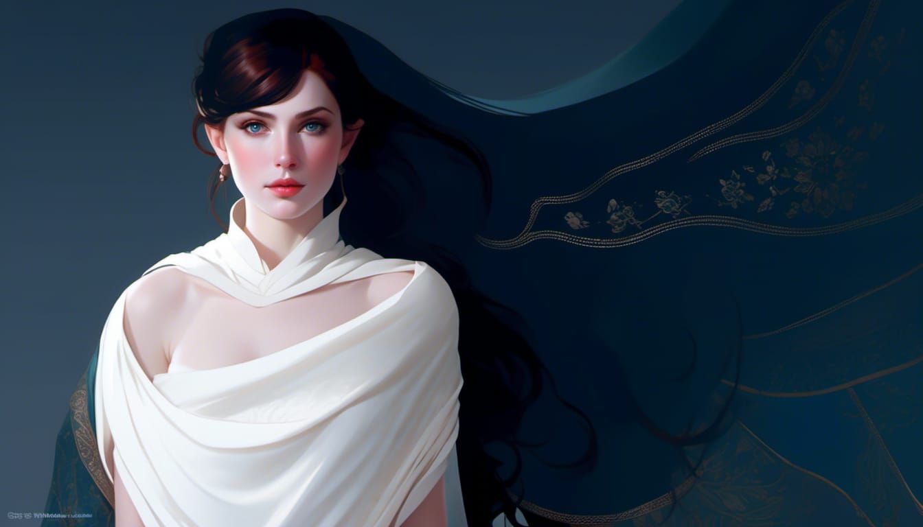 Female Jedi Portrait in Rococo Style