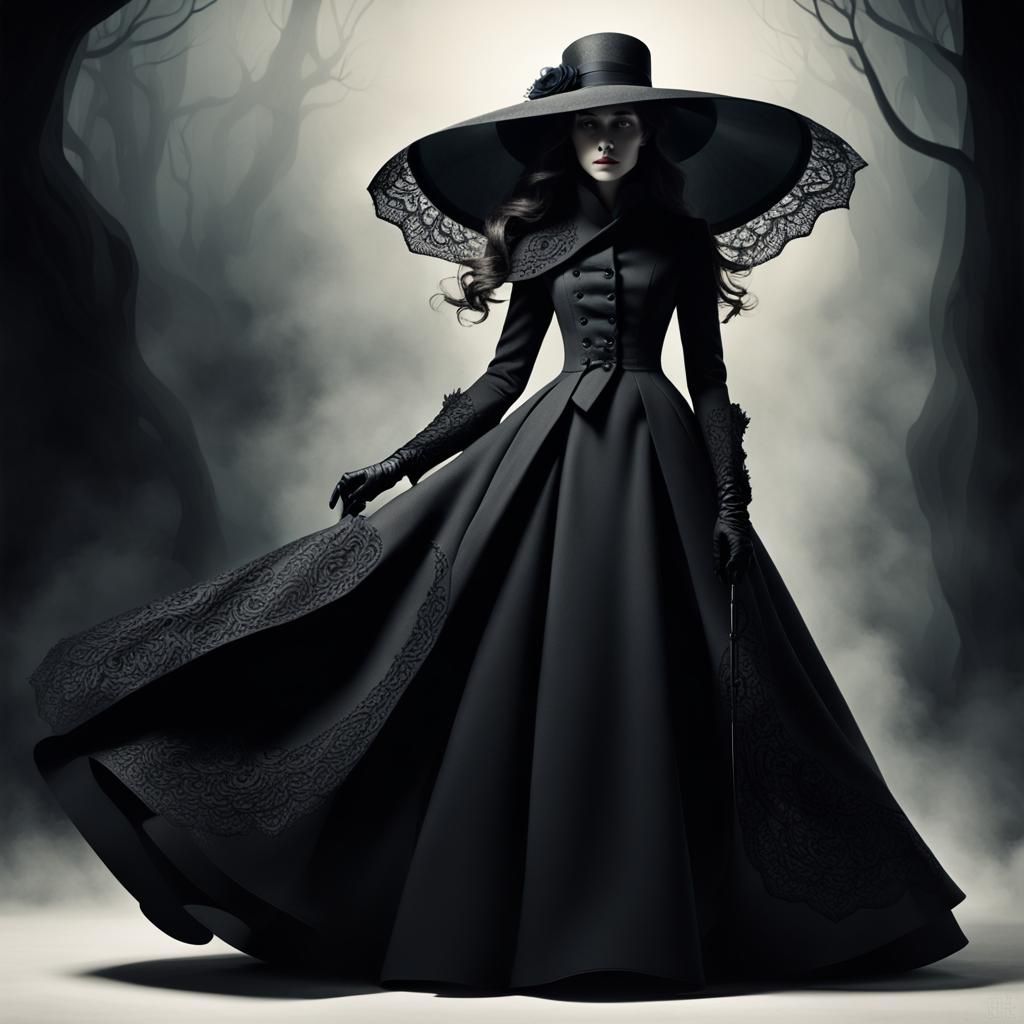 Mysterious Woman with Glowing Vial, Dark Fantasy Art