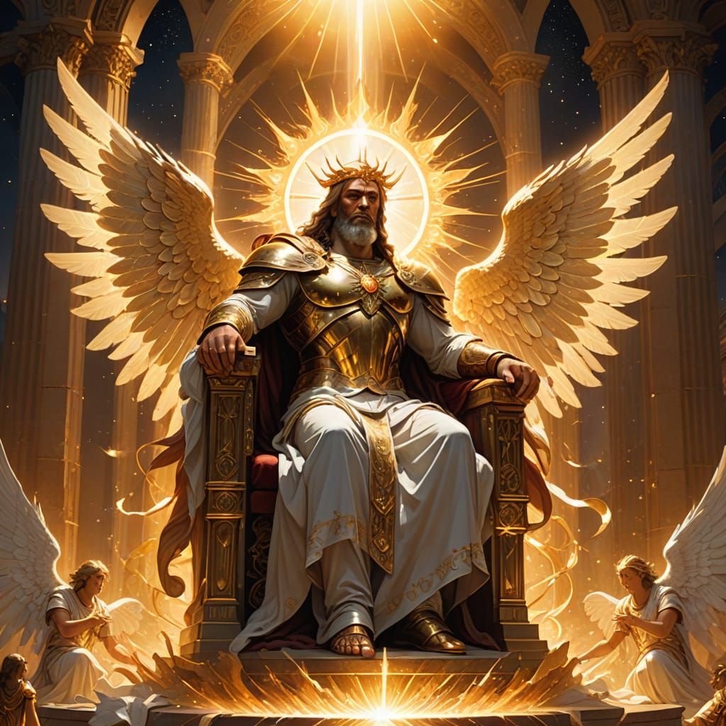Titan Of Light On Celestial Throne