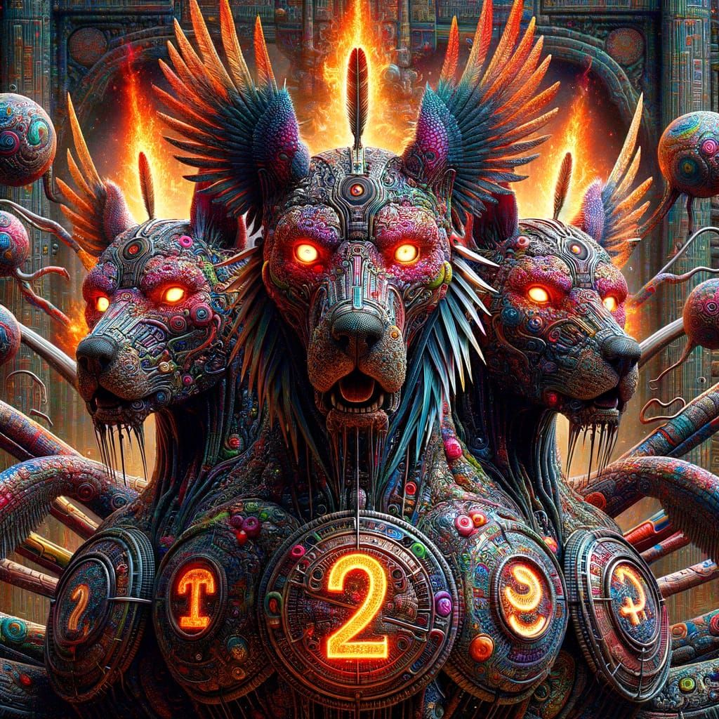 Psychedelic Sagittarius Symbols in Ancient Temple