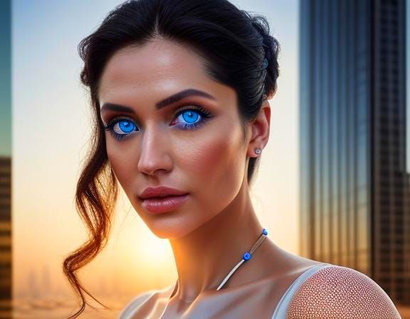 Goddess of Love: Double Exposure Dubai Portrait