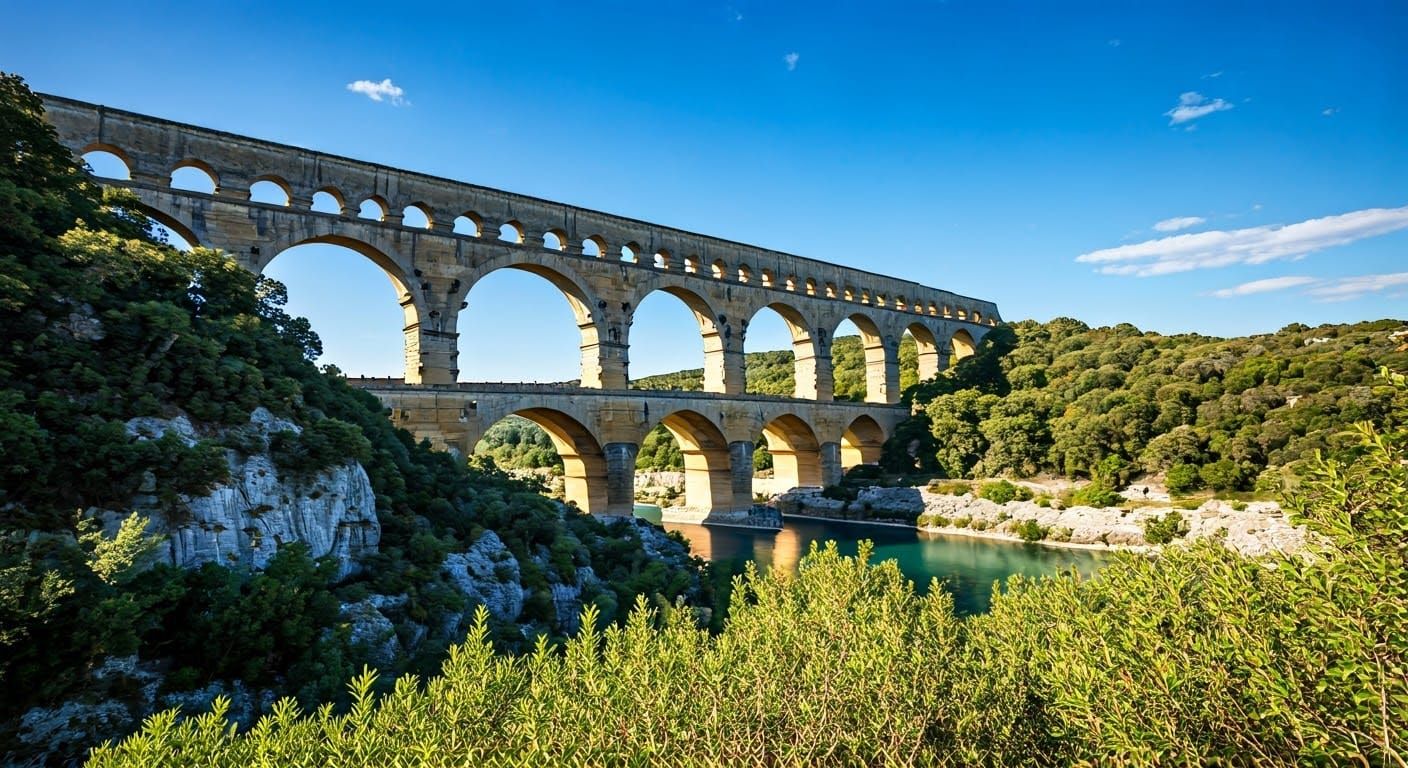 Ancient Roman Aqueduct in Hyper-Realistic Detail