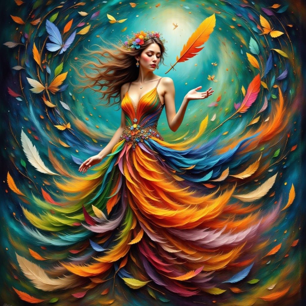 Ethereal Beauty in Turbulent Colors