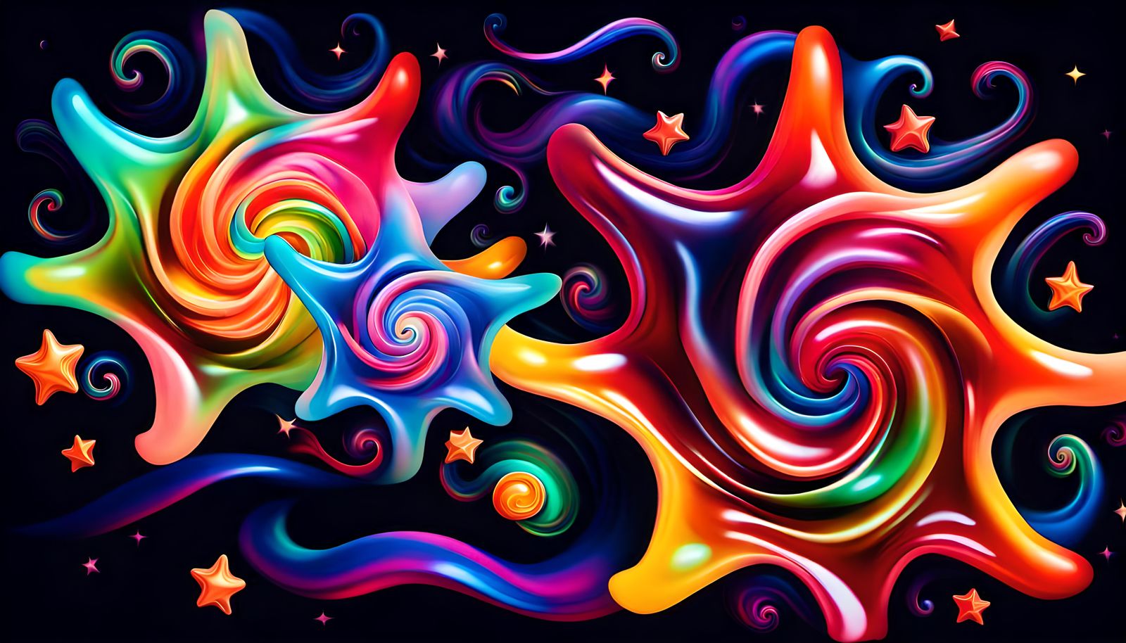 Electromagnetic Jelly Coils Surround Swirling Newborn Stars