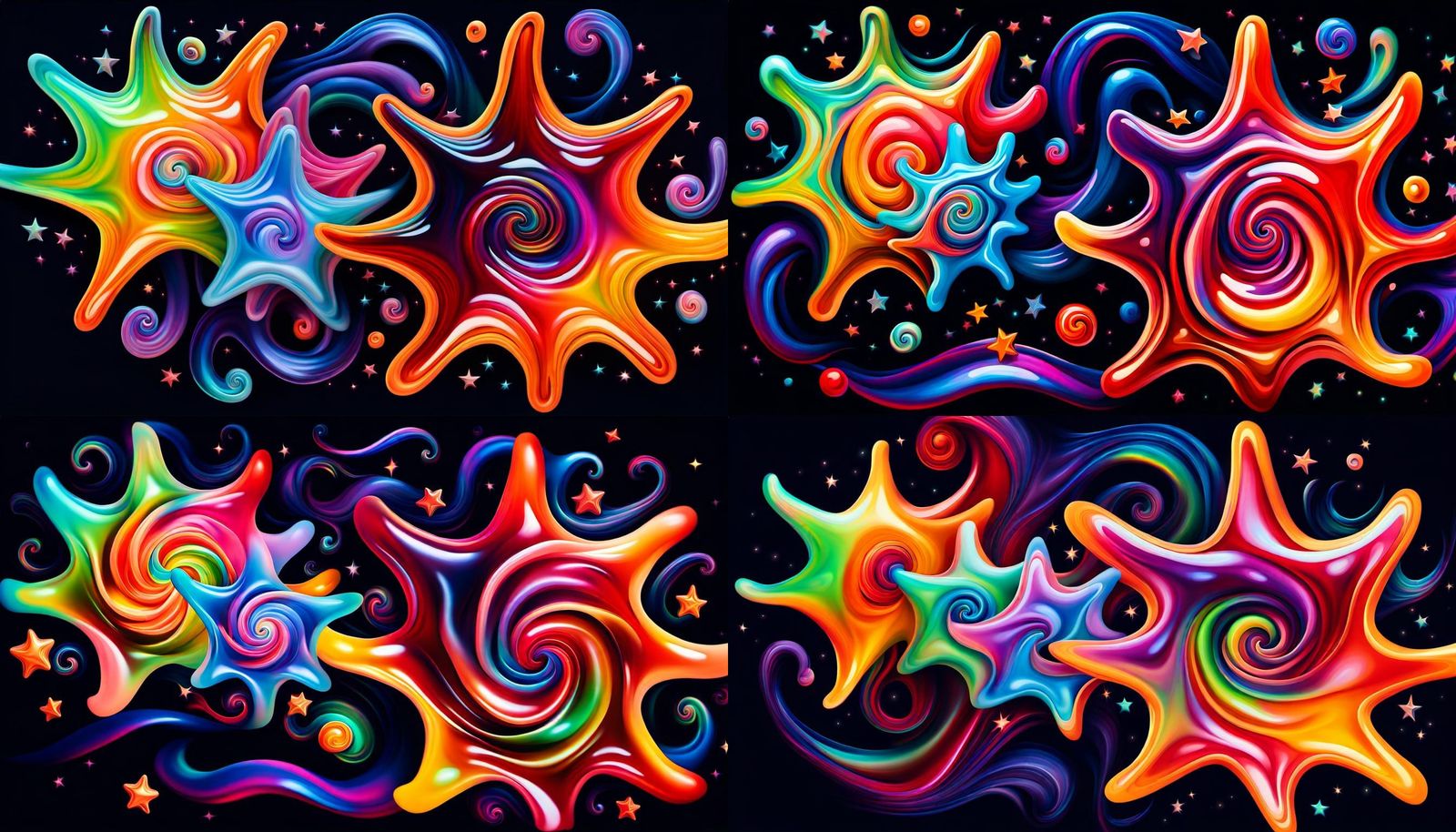 Electromagnetic Star Formation in Impasto Oil Painting