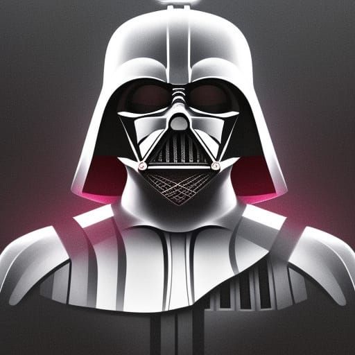 Darth Vader Portrait in Hyperdetailed Splash Art Style