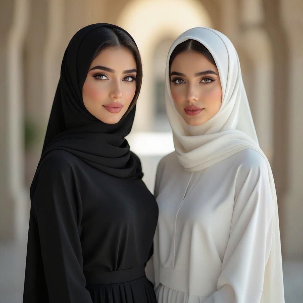 Elegant Arabic Sisters in Modest Fashion