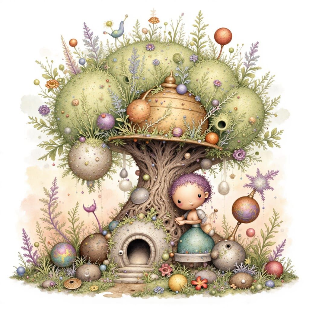 Mysterious Goddess with Alien Tendrils