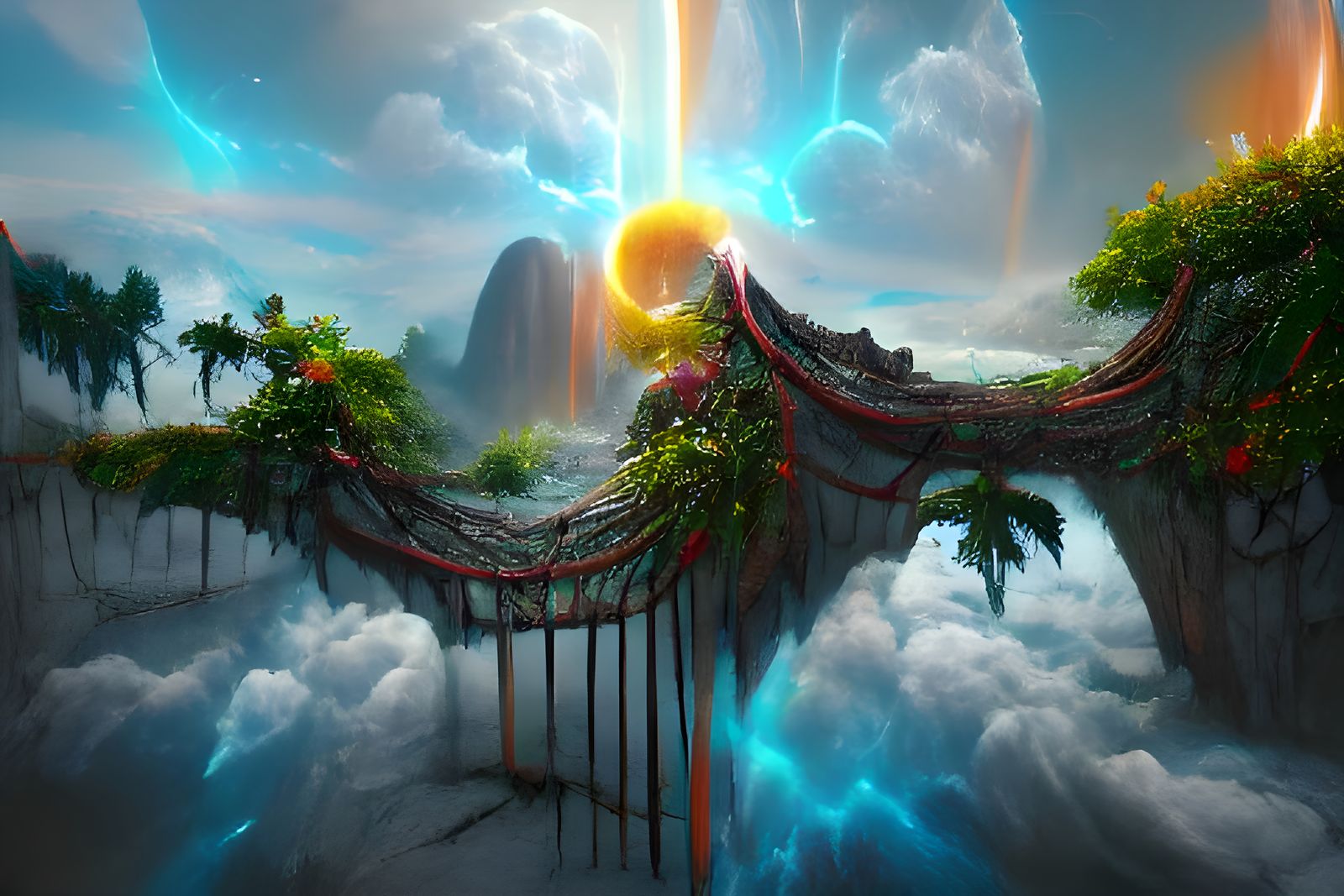 Tropical Heaven's Gate: 3D Digital Art