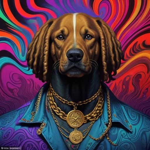 Hyperrealistic Splash Art of Snoop Dogg Smoking