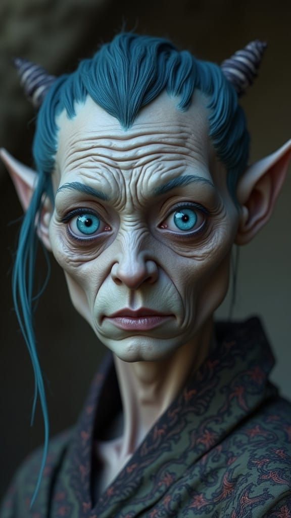 Enigmatic Semi-Human in Mystical Robe