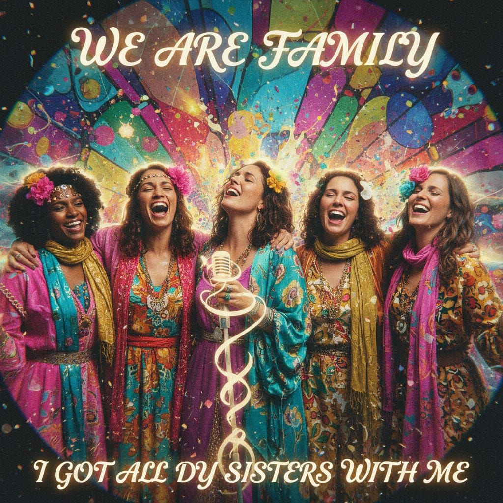 Vibrant Sisters Celebrate Family in Hyperreal Style