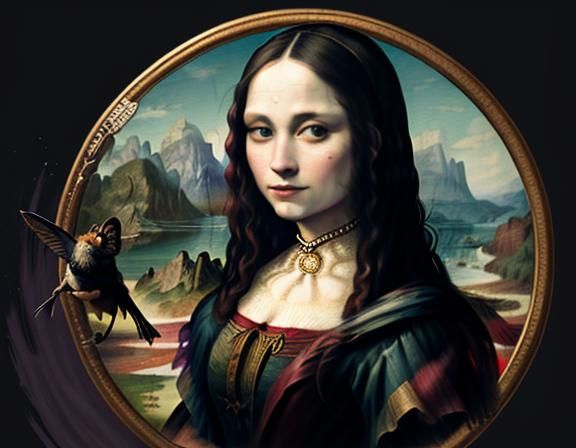Harley Quinn as Mona Lisa, Beatrix Potter Style