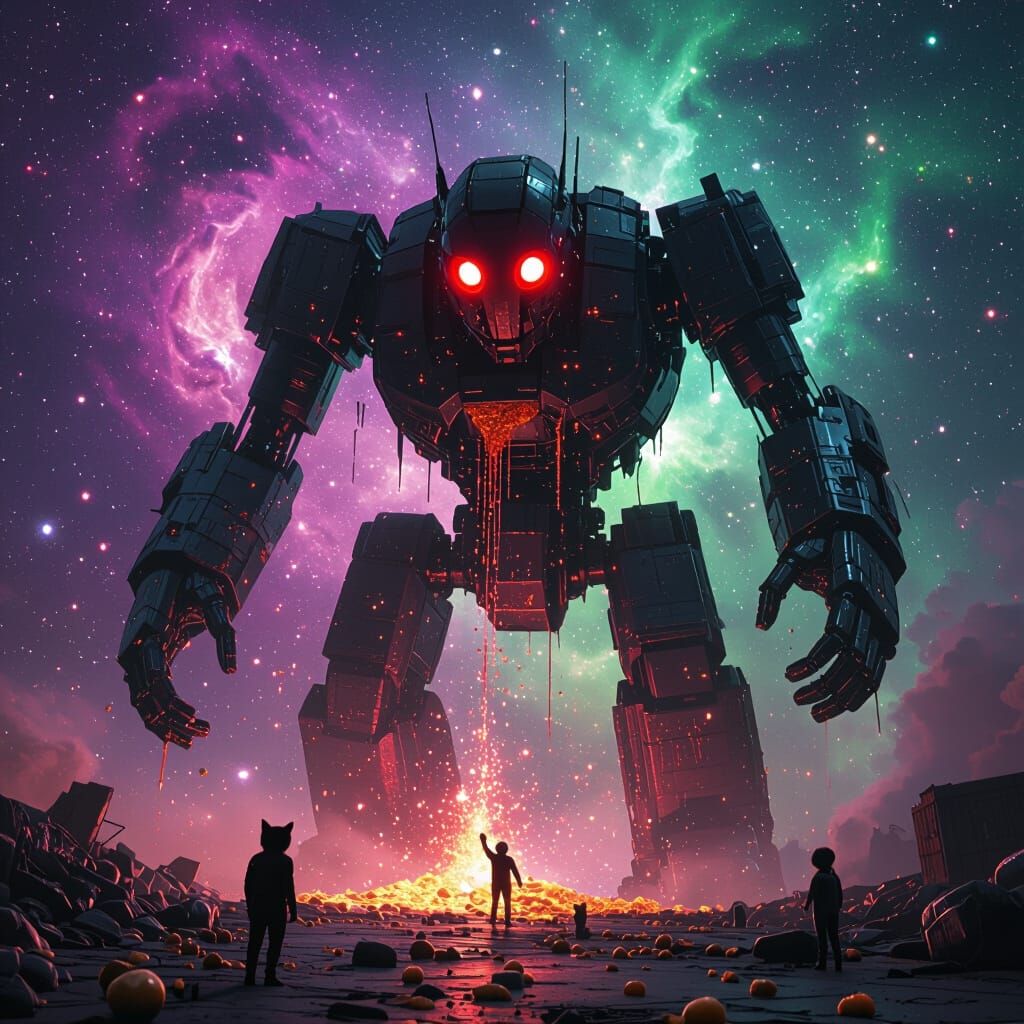 Giant Robot Builds Galaxy with Kitten Food, Dystopian Sci-Fi...