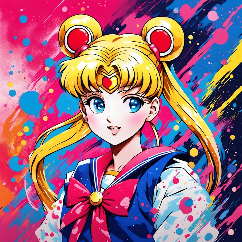 Sailor Moon as Graffiti Street Art