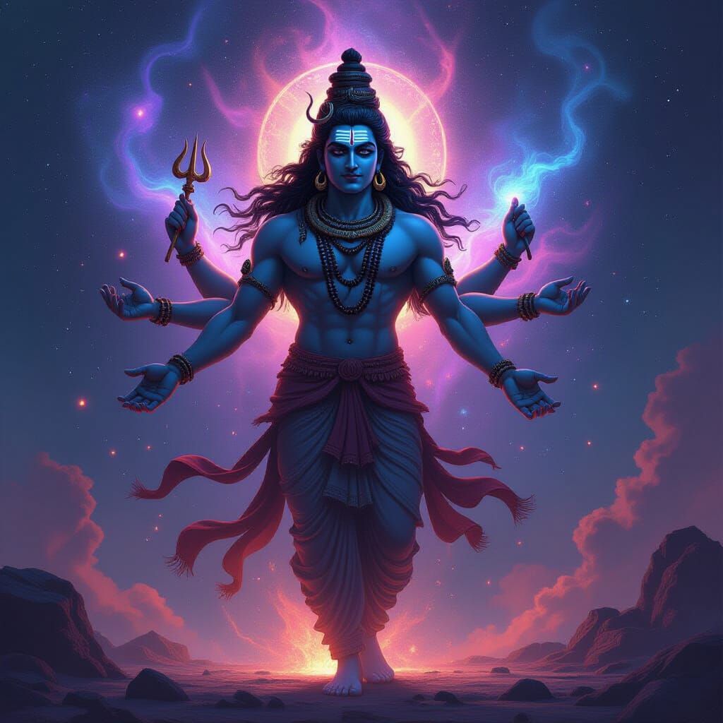 Shiva Embodies Cosmic Dance of Creation and Destruction