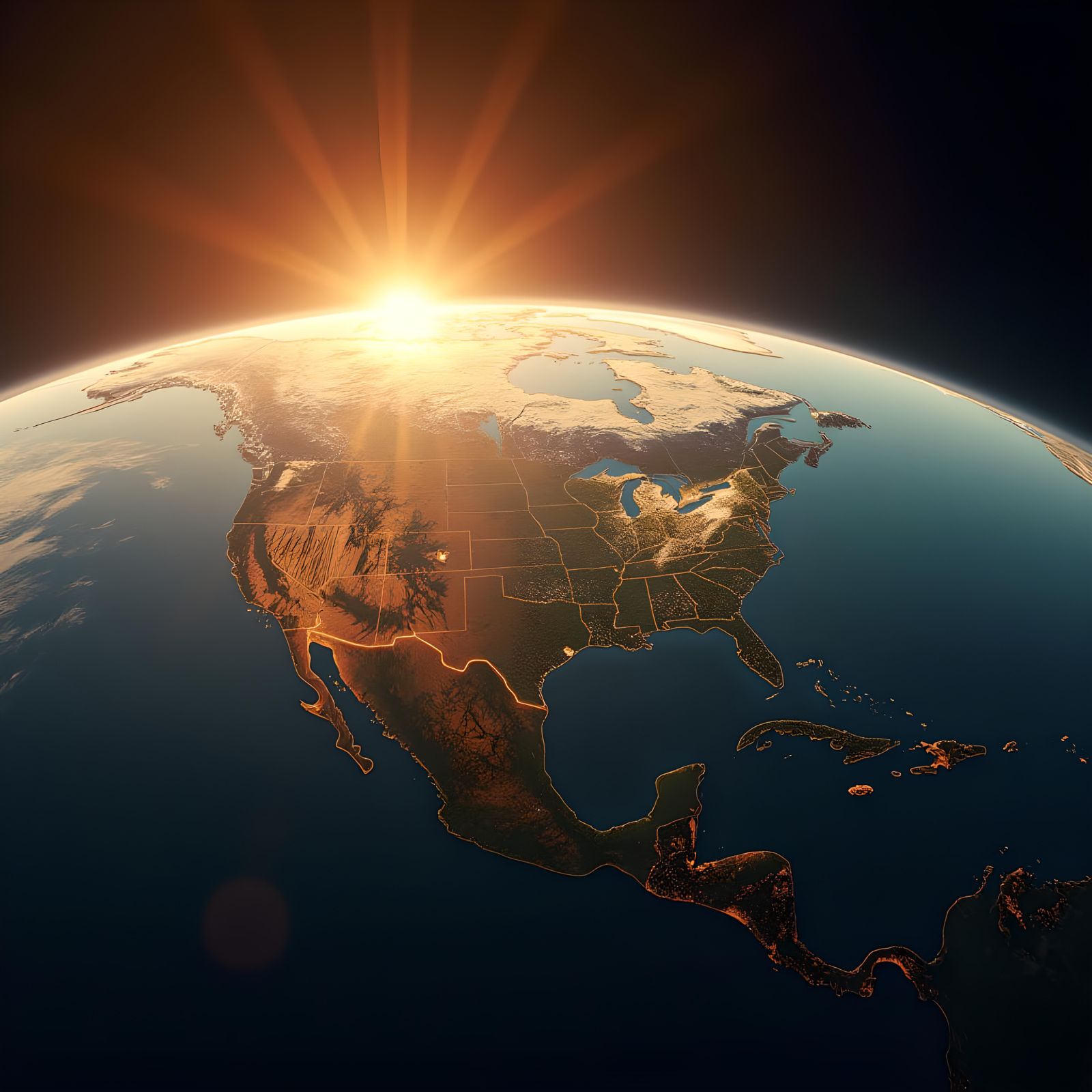 Cinematic View of Planet Earth from Space