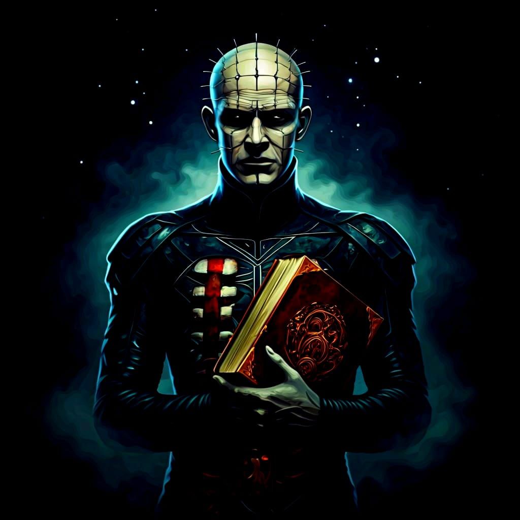 Pinhead with Necronomicon, Painted in Goya Style