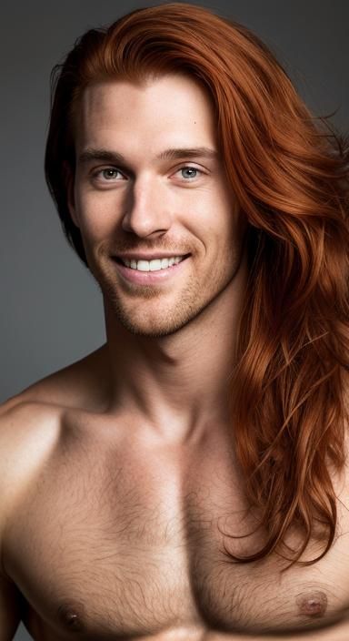 Handsome Redhead Portrait with Charming Smile