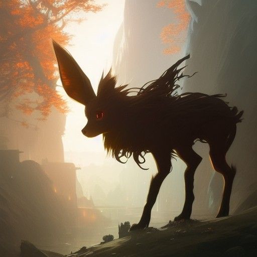Hyperdetailed Eevee in Dark Fantasy Concept Art