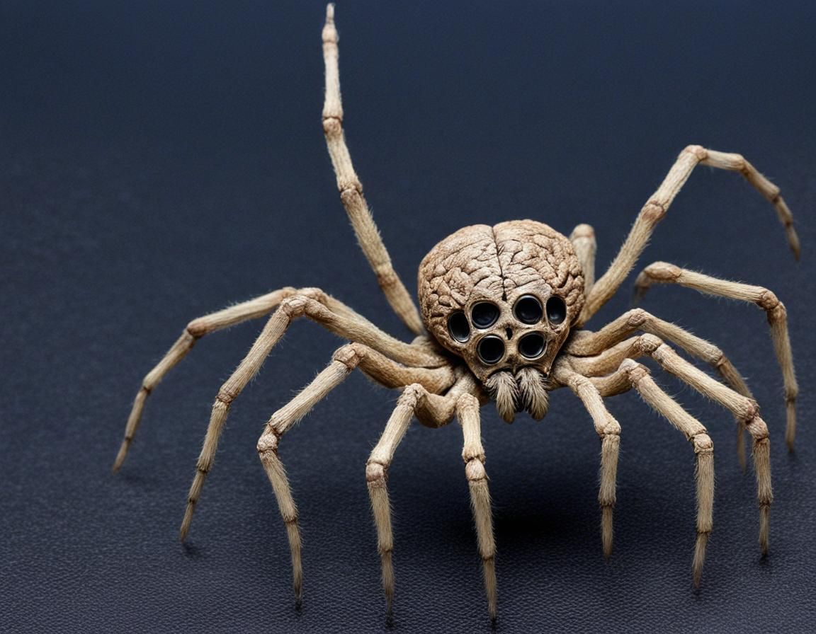 Surreal Spider-Human Hybrid in Top Hat