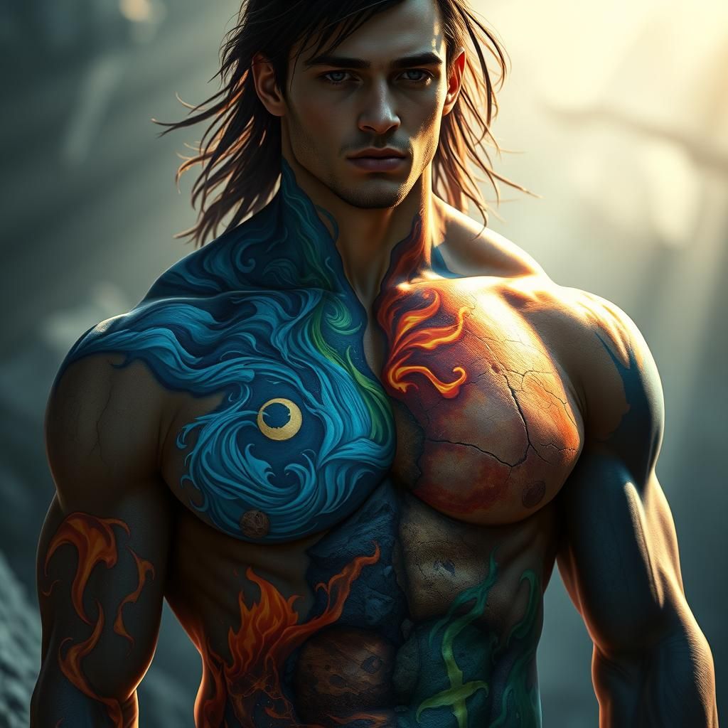 Elemental Body Art Inspired by Stalenhag