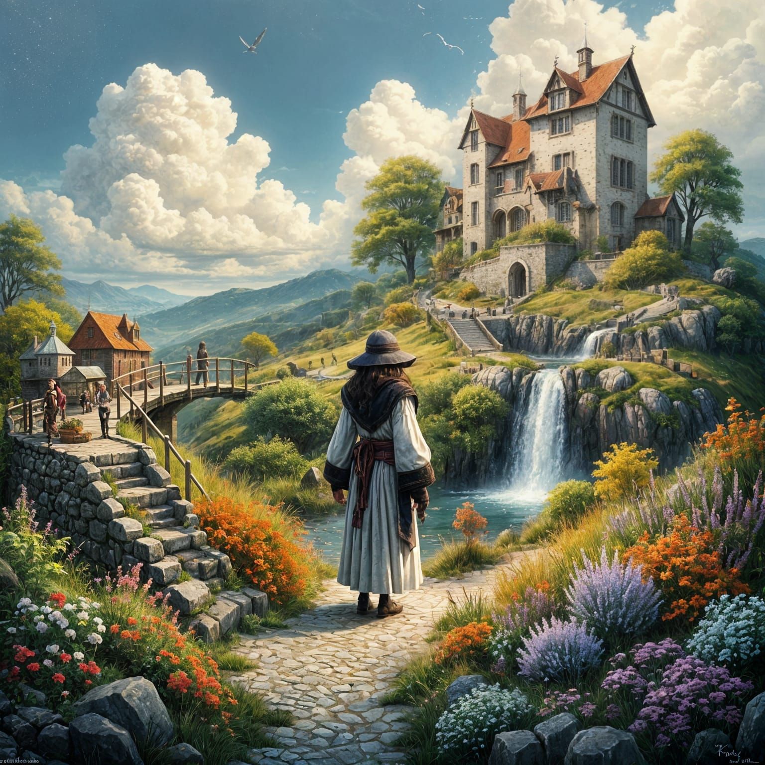 <lora:Autumn vibe:1.0> le mont saint Michel Greg Rutkowski <...