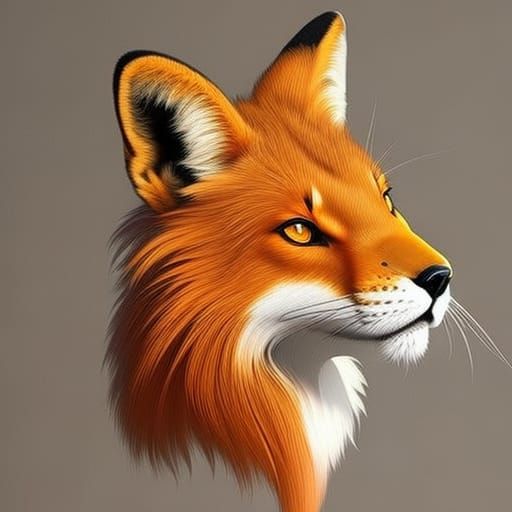Fox Head Lion Tail Hybrid in Splash Art