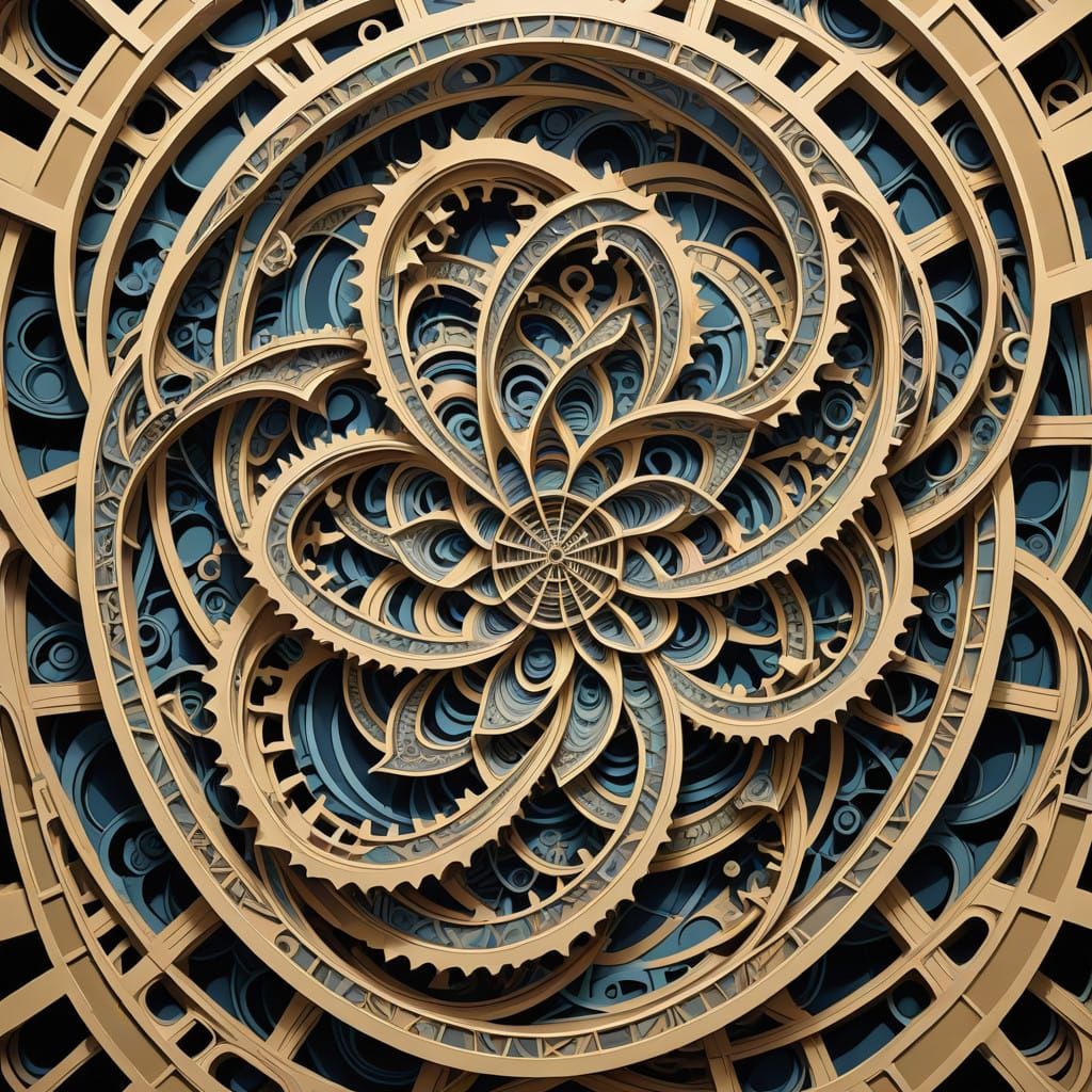 Swirling Quantum Vortex in Cyberpunk 3D Style