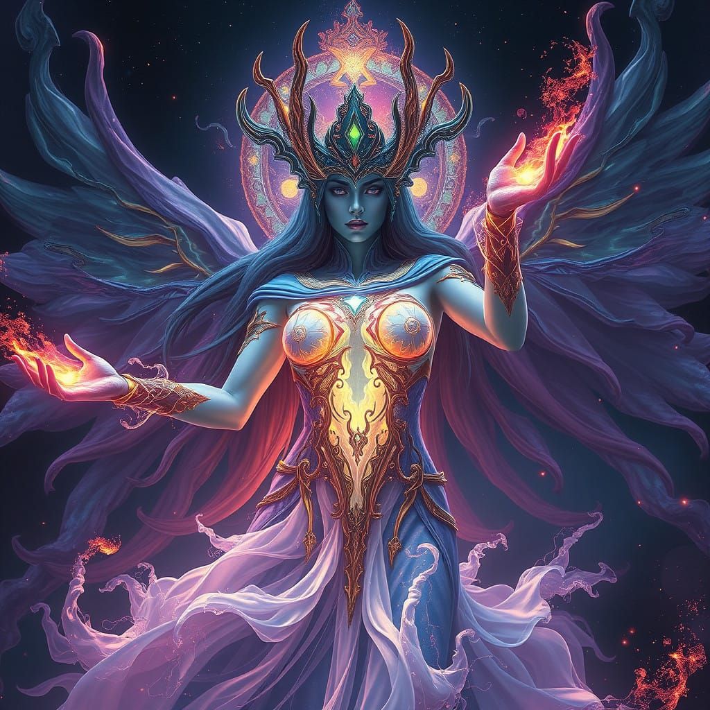 Divine Astral Tulpa Emanates True Power in Fantastical Art