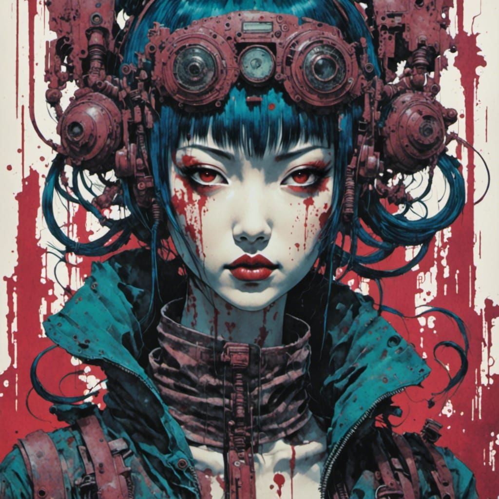 Cyberpunk Cityscape in Neo-Tokyo Style