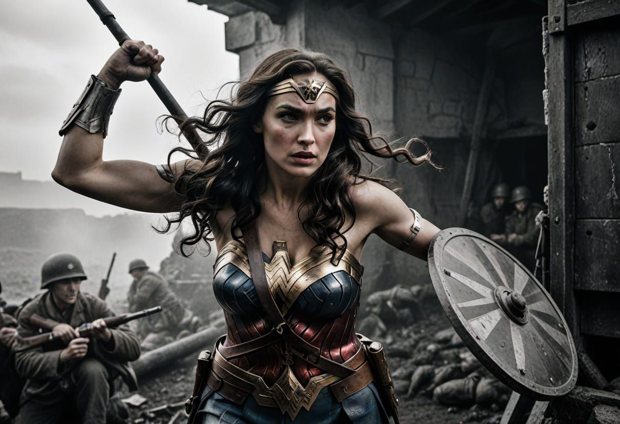 Wonder Woman in WWII: 1940s War Photo