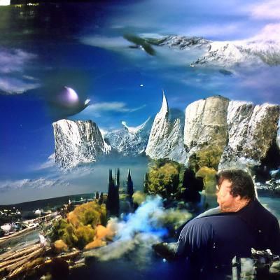 William Shatner in Space: A Sci-Fi Matte Painting