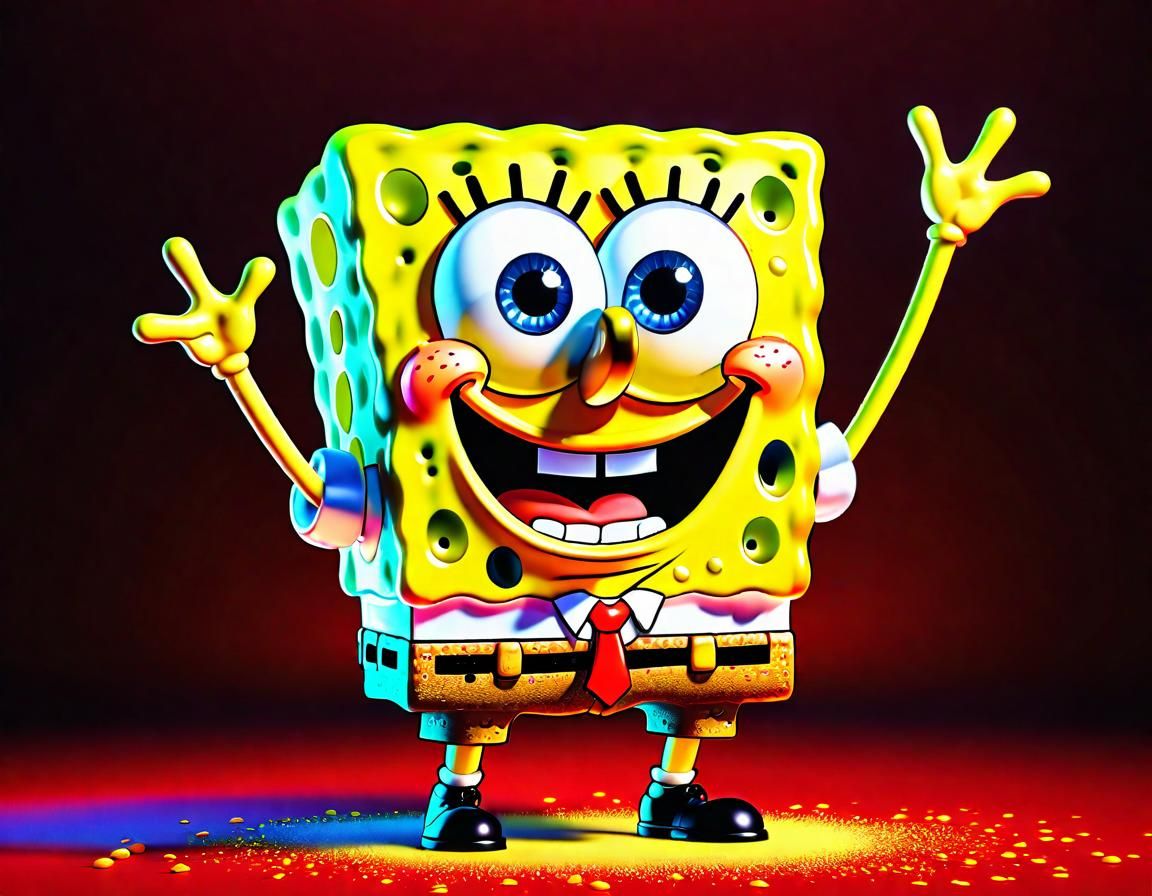 Luxurious SpongeBob in Ultra Realistic Style