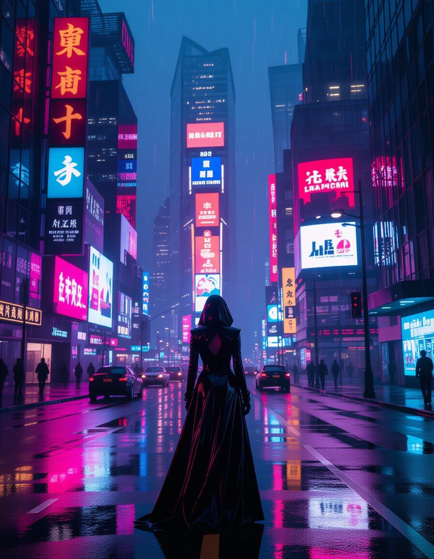 Cyberpunk Metropolis Fashion Editorial