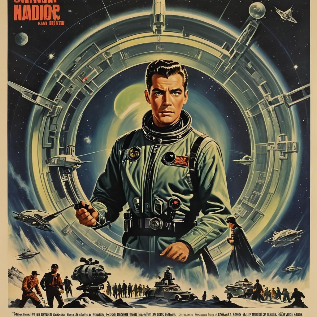 1950's sci-fi  movie poster