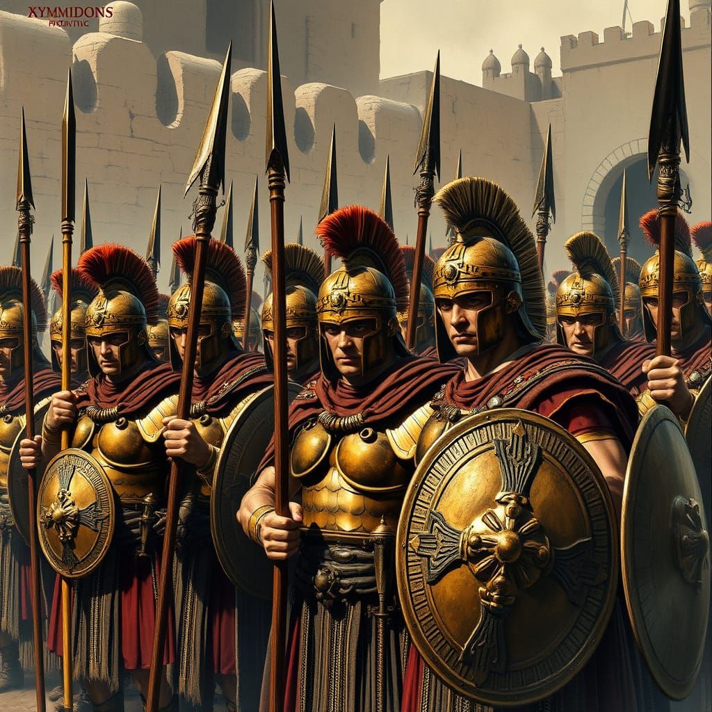 Ancient Greek Warriors in Frazetta-Inspired Bronze Armor