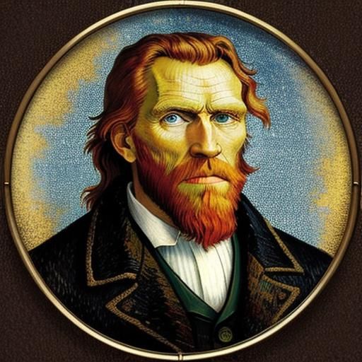 Van Gogh as Caveman: A Humorous Time Clash