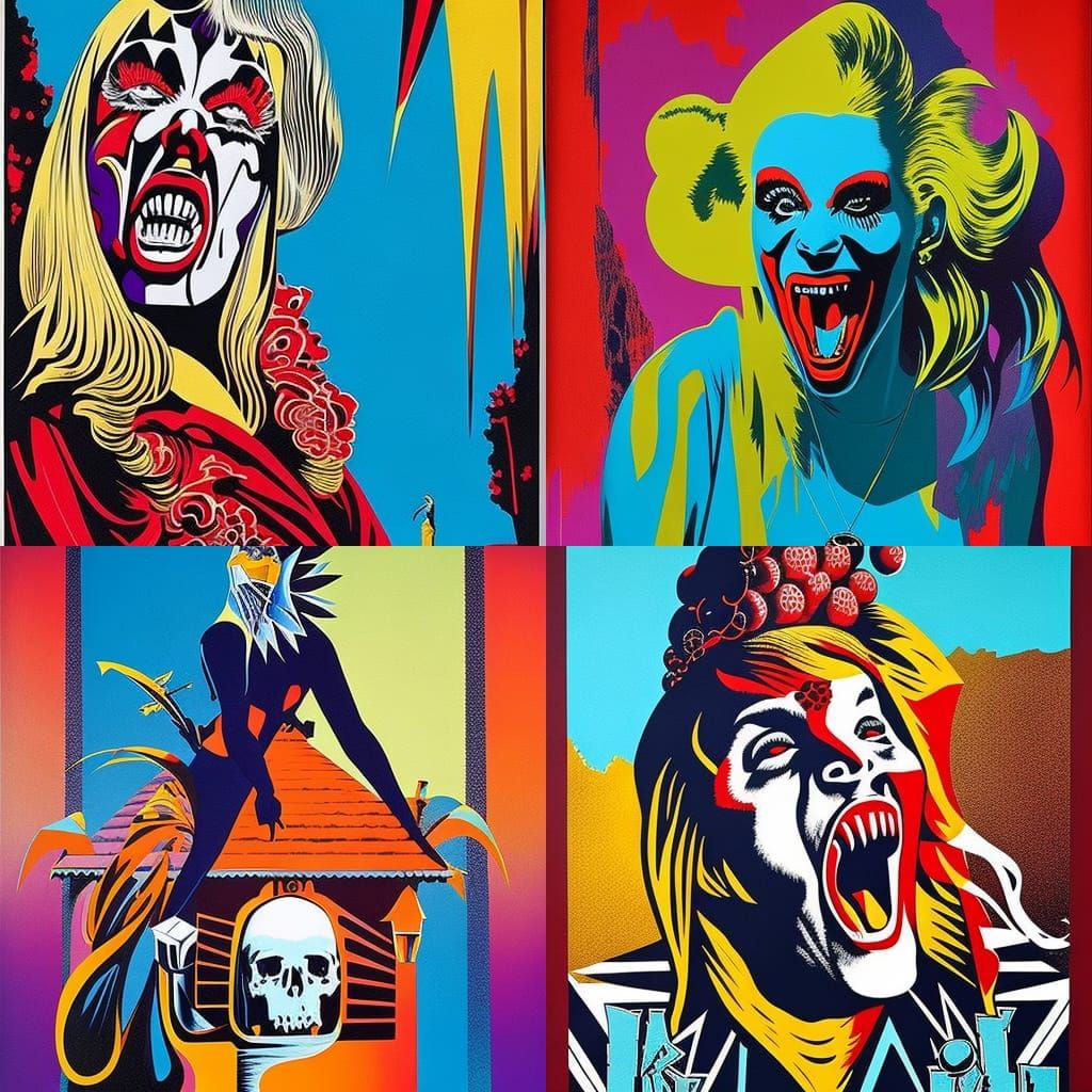 Vintage Horror Poster: Killer Koalas Attack Bikini Woman