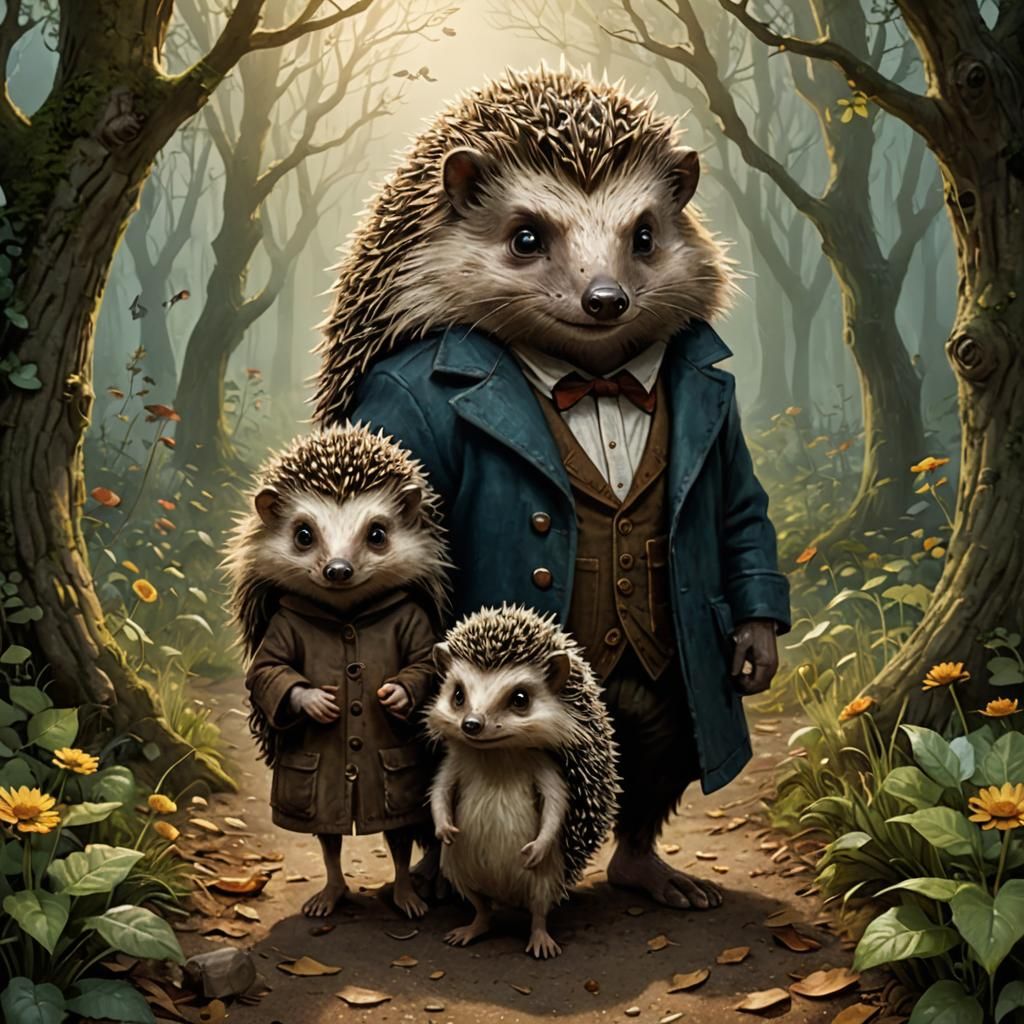 Charming Grotesque: A Hedgehog-Human Fairytale Family
