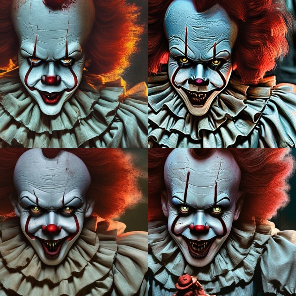 Terrifying Pennywise Portrait with Bokeh Lighting