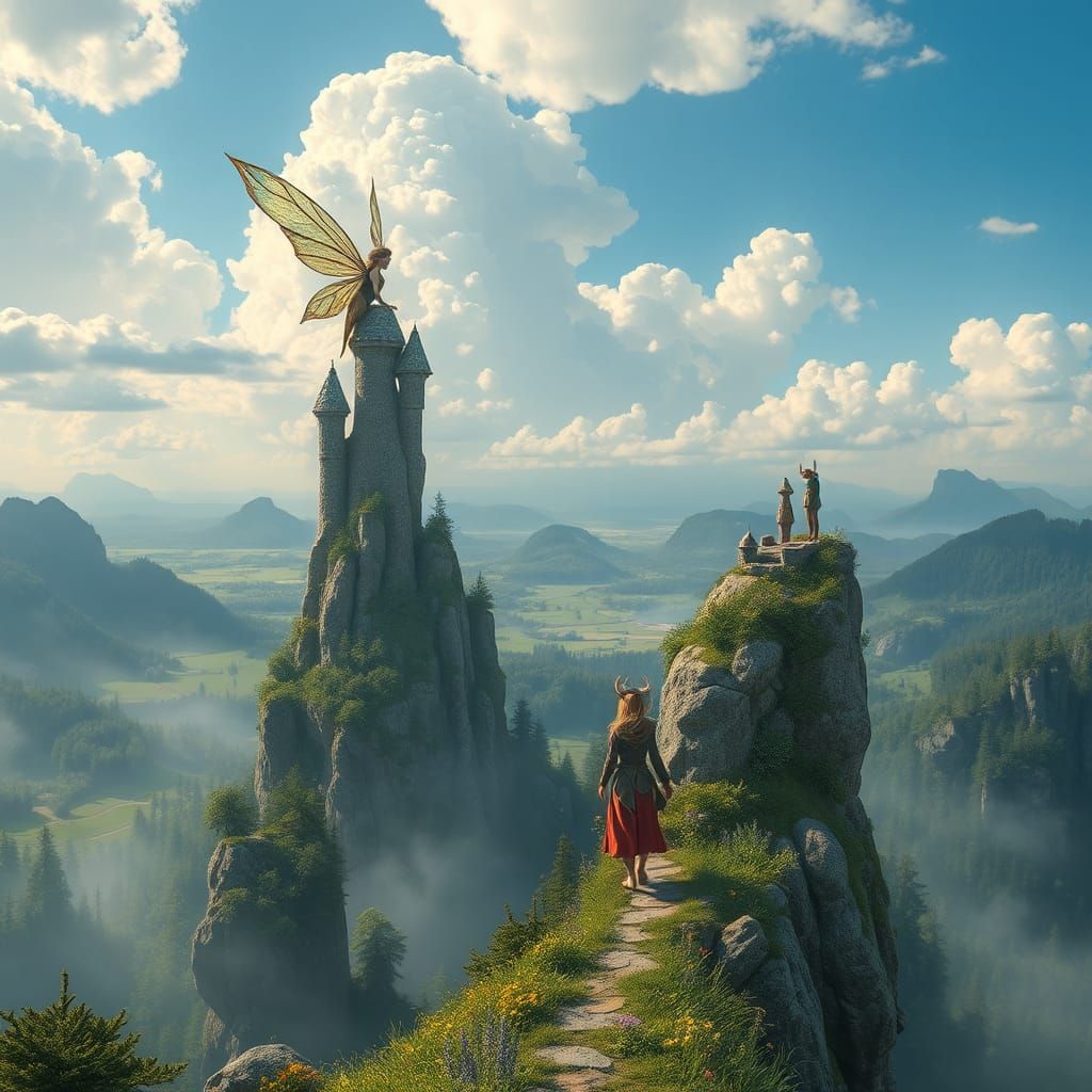 A fairy overlooking the lands of tomorrow
