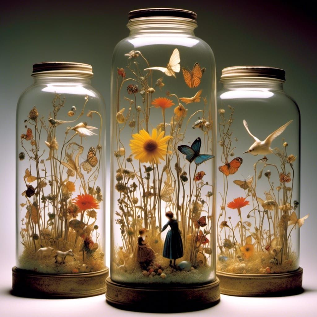Art in Jars Inspired by Cornell