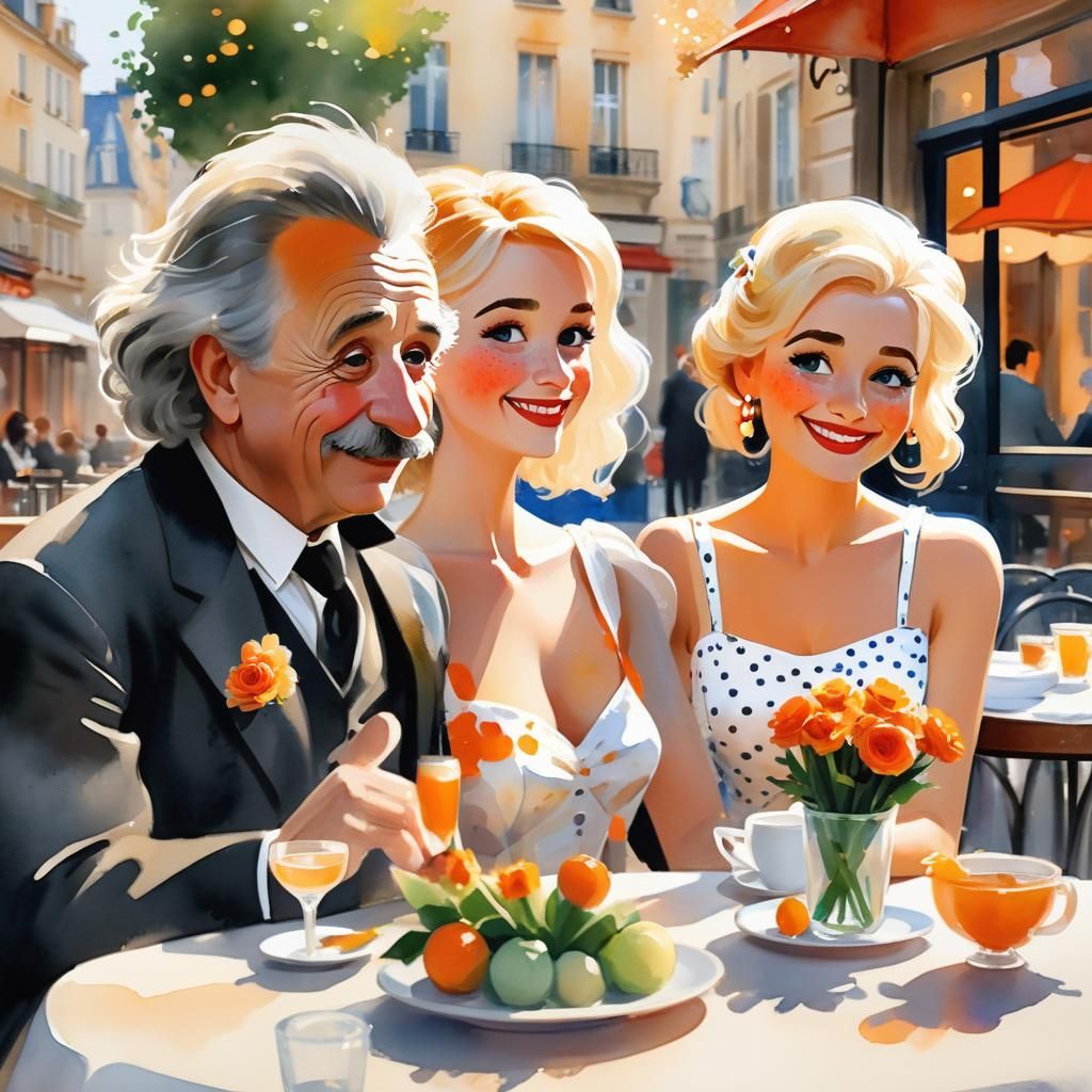 Einstein and Blonde in Paris: Disney Pixar Style